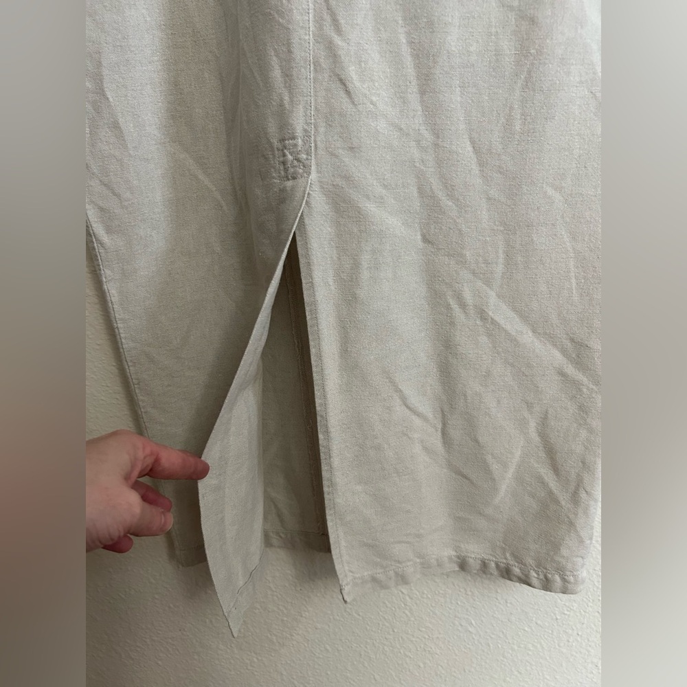 Vintage 90s The Limited Linen Cotton Blend Button Snap Maxi Dress Womens 6 - Picture 8 of 12